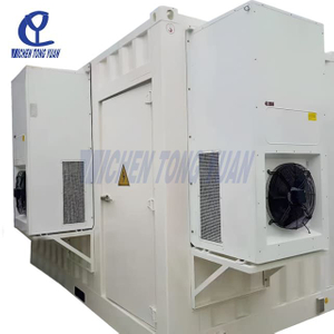 N&aacute;stěnn&aacute; balen&aacute; klimatizace o v&yacute;konu 35 kW pro podnik&aacute;n&iacute; v oblasti skladov&aacute;n&iacute; energie