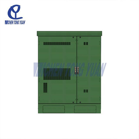 Жасыл сыртқы ауа райына төзімді FTTX көше шкафы 32U
