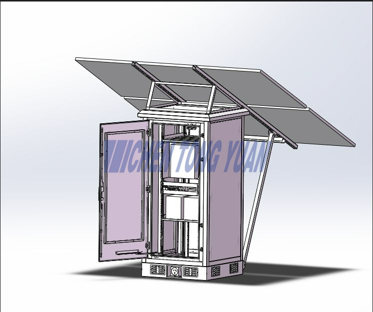 Giá pin ngoài trời có gắn bảng điều khiển năng lượng mặt trời.png